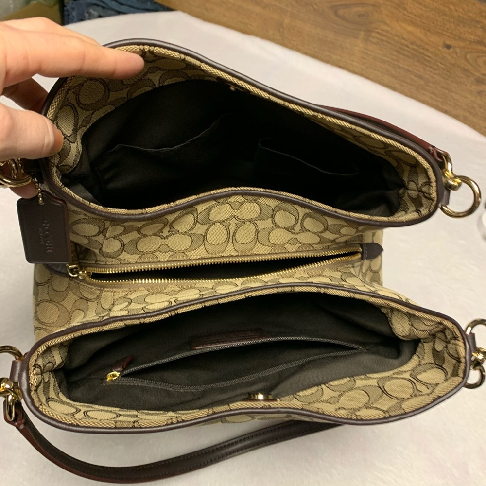 Coach Phoebe large handbag NWT brown/khaki - Picture 3 of 8